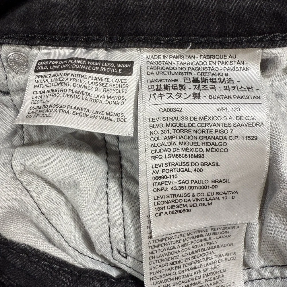 Levi's 505 Charcoal Denim Jeans men’s 36/32